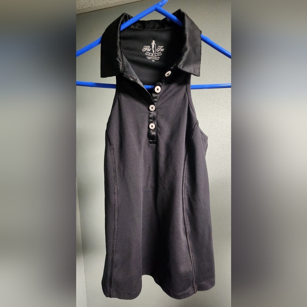 Flir Tee Black Sleeveless Polo Shirt